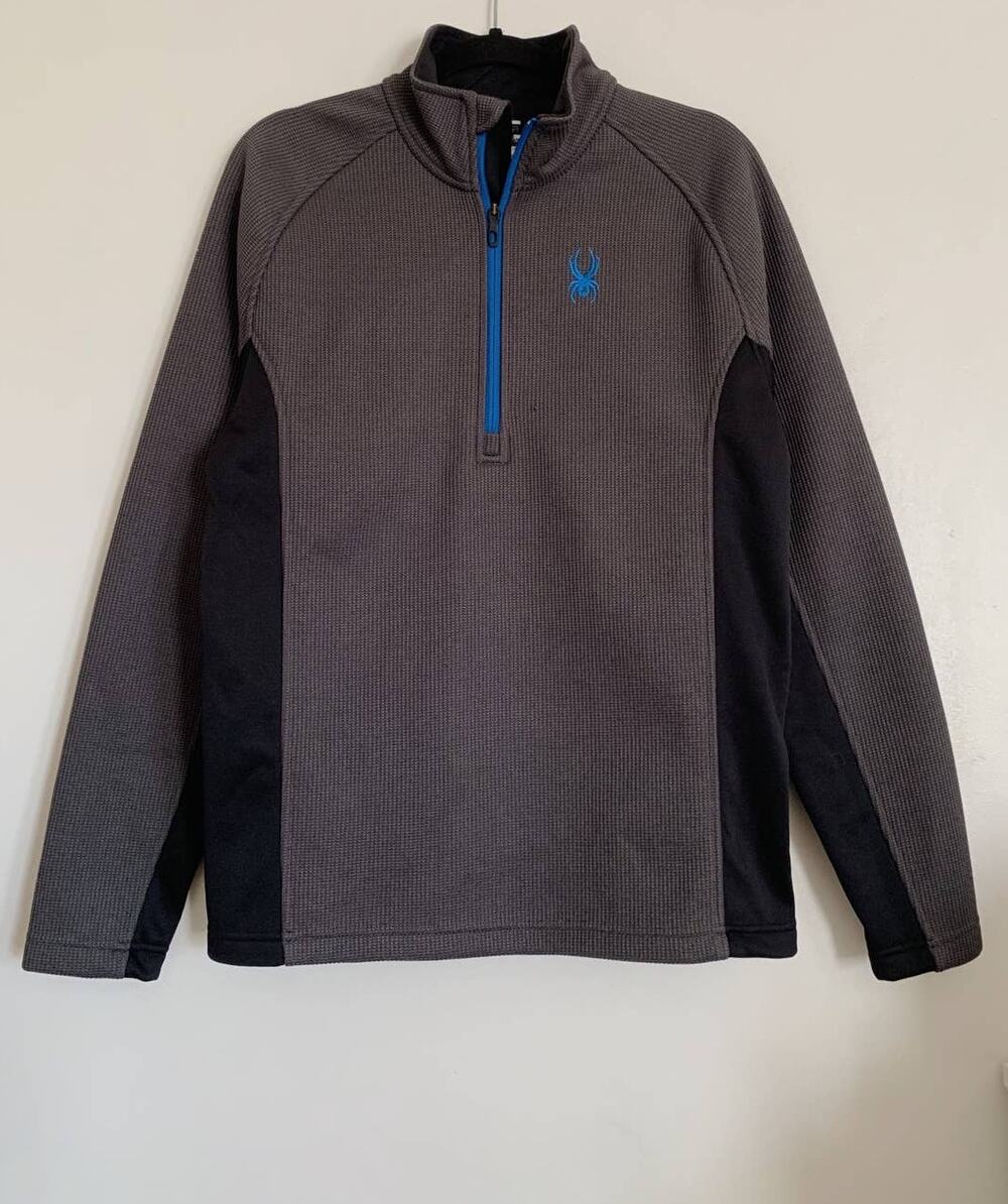 Grey and Black SPYDER 3/4 Zip Sweater Jacket M